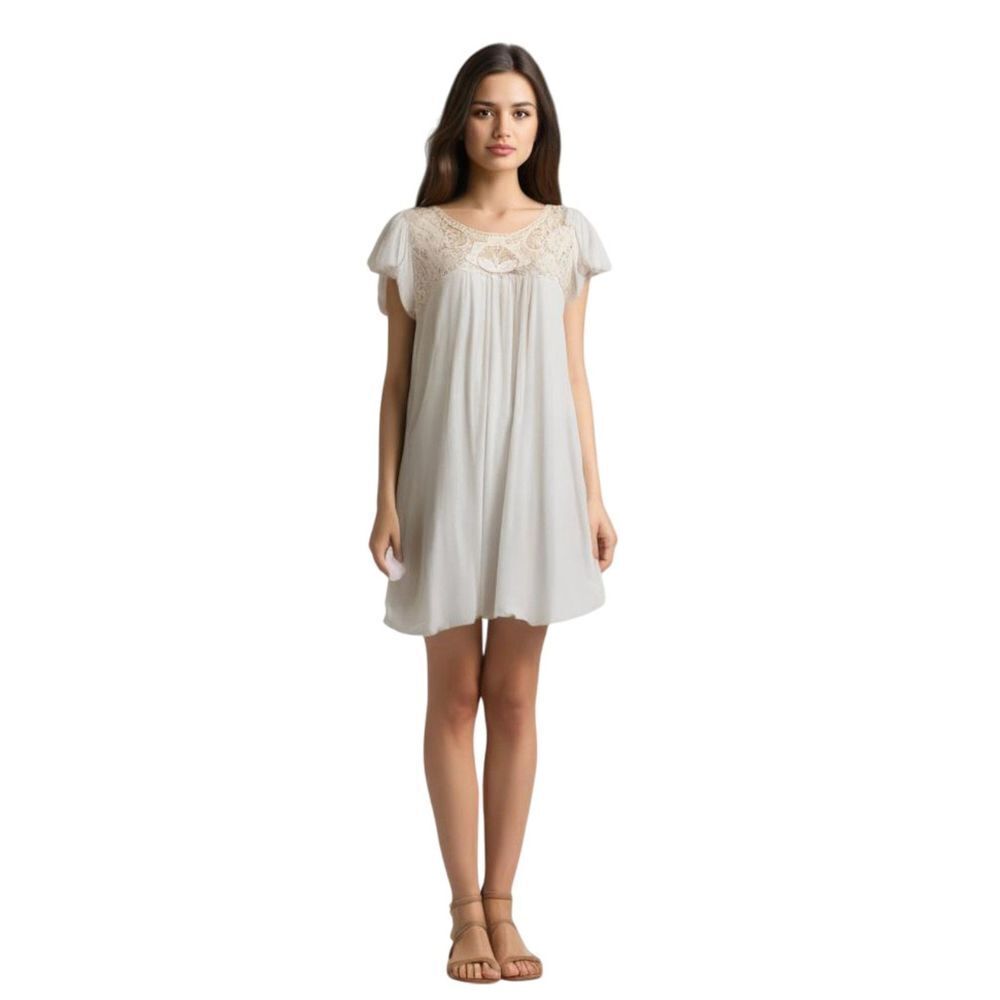 Toska Off White Lace Bubble dress l Size L